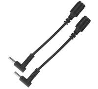 Veemoon 2 Pièces Câble Adaptateur Alimentation Femelle à Coudé avec Broche Conversion Cordon DC pour Ordinateur Portable Ultrabook Lot de Noir