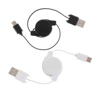 Veemoon 2 Pièces Câble De Données Télescopique Câble De Charge USB Chargement Câble Flexible Corde Câble De Type c Universel Ligne De Charge De Téléphone Cuivre