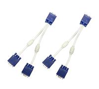 Veemoon 2 pièces Câble Vga Répartiteur Mâle vers Double Femelle pour Moniteurs TV Adaptateur Vidéo sans Perte Splitter Signal Pratique et Flexible