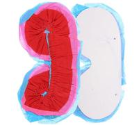 Veemoon 2 Pièces Cache-œil pour Piñata de Fête en Carton Blanc, Décoration Créative et Amusante pour Anniversaire et Fêtes à Thème, Accessoire Unique pour Décoration et Déguisement