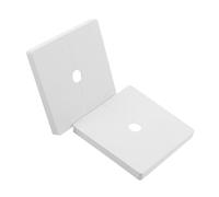 Veemoon 2 Pièces Cache-Prise Rosace Décorative Pour Trou De Prise Cache-Plaque À Bride Carrée Plaque Murale Carrée Garniture Pour Trou Carré Blanc