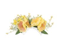 Veemoon 2 Pièces Clips Cheveux Fleur Hawaïenne Artificielle Barrettes Plumeria Hibiscus Épingle Cheveux Légère Confortable pour Mariage Fête Plage Femmes Filles