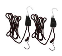 Veemoon 2 pièces Crochet S Suspendu Réglable pour Lampe de Tente de Culture Support Stable et Corde Noire et Rouge Lot pour Suspension Éclairage Plantaire