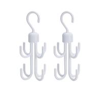 Veemoon 2 Pièces Crochets Suspendre Rotatifs en Pp à Huit Griffes Blanc, Porte-manteaux Multifonction pour Placard, Chaussures et Parapluies, Design Pivotant à 360 Degrés