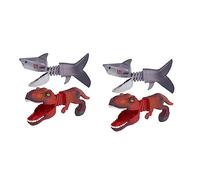 Veemoon 2 Pièces De Serrage De Robot De Printemps Requin pour Animaux De Dinosaure - Jouets Anti-Stress Colorés pour Enfants Stimule L'Imagination Et La Créativité