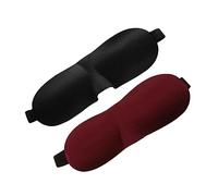 Veemoon 2 Pièces De Sommeil Contour Léger Et Cache-œil Réglable Pour Nuit Voyage Siestes Lot Rouge Vin Noir