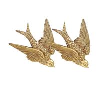 Veemoon 2 Pièces Décoration Murale Hirondelle Résine Artisanale Intérieur Salon Chambre Jardin Ornement Oiseau Suspendu Élégant