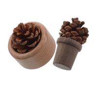 Veemoon 2 Pièces Diffuseur D’aromathérapie en Bois, Cône de Pin Marron