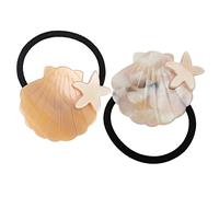 Veemoon 2 pièces Élastiques à Cheveux Lot de Bandes Élastiques pour Queue de Cheval Accessoires de Coiffure Filles Rose Orange