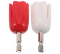 Veemoon 2 Pièces Enrouleur de Cordes de Guitare Électrique Enrouleur de Chevilles de Guitare Changeur de Cordes Électrique Portable Métal et Plastique Rouge et Blanc Classique et Ukulélé