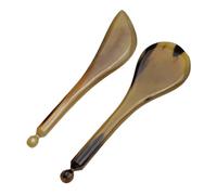 Veemoon 2 Pièces Ensemble De Massage En Jade - Rouleau Et Grattoir Gua Sha Pour Visage - Idéal Pour Détente Et Soin De La Peau Plaque De Massage En Corne De Yak Outils De Beauté Naturels