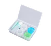 Veemoon 2 pièces Étui Lentilles de Contact Double Vert avec Boîte de Rangement et Outils Application Séparateur Gauche Droite Compatible Plusieurs Marques Remplacement Recommandé Mensuel