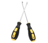 Veemoon 2 pièces Extracteur de Clous à Double Fourche Outil de Désassemblage Pratique pour Enlever Agrafes et Clous Outil de Charpentier pour Tapissiers et Bricoleurs