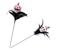 Veemoon 2 Pièces Faux Halloween Floral Picks With Skull Decoration Gothic Artificial Flower Stems For Indoor Outdoor Haunted House Party Ornaments