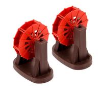 Veemoon 2 Pièces Fontaine Aquarium Roue à Eau, Décor Paysager D'aquarium en Plastique Rouge, Silencieuse, pour Aquariums, Plantes, Bureaux et Espace de Vie