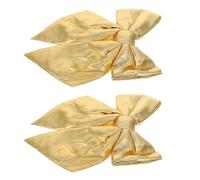 Veemoon 2 Pièces Grand Nœud Décoratif Installation Rapide et Facile en Tissu Doré pour Décoration de Porte de Mariage pour Fête Prénatale et Anniversaire