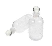 Veemoon 2 pièces Lot de Flacons Diffuseurs Verre Sculpté Rechargeables pour Huile Essentielle et Parfum Décor Bien-être pour Maison et Salle de Bain