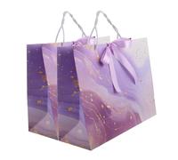 Veemoon 2 Pièces Lot de Marbrés pour Fête Mères Saint Valentin Sacs Papier avec Poignées pour Emballer Vêtements Petits Design Élégant Durable