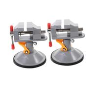 Veemoon 2 Pièces Mini Étau de Table avec Base Suction Rotative Pince pour Menuiserie Métallerie Création de Bijoux et Perçage