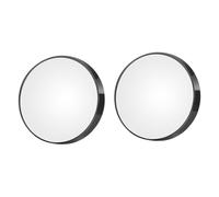 Veemoon 2 pièces Miroir Grossissant Compact Rond avec Ventouses pour Maquillage et Salle de Bain Miroir de Poche Portable Outil de Précision pour Teint et Rasage