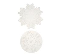 Veemoon 2 Pièces Moule Silicone pour Dessous de Forme de Flocon de Lot de Matériau Durable et Sûr pour Bricolage Époxy Diy