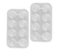 Veemoon 2 Pièces Moules Silicone pour Résine Moulages Facettés Forme de Gemme Transparente Résistants Haute Température pour Décoration Maison et Bijoux DIY