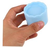 Veemoon 2 Pièces Nail Brush Holder With Lid Plastic Nail Art Brush Washing Cup With Integrated Drying Rack Round And Square Design