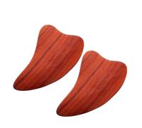 Veemoon 2 Pièces Outil de Massage Gua Sha Bois Forme de Cœur Lot de Plaques de Grattage pour Corps et Visage Masseur Manuel pour Dos Jambes Bras