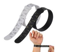 Veemoon 2 pièces Outil de Mesure de Bracelet Pratique pour Poignet Jauge de Ajustable et Claire pour Fabrication de Bijoux Homme Femme