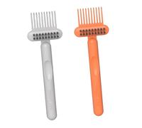 Veemoon 2 Pièces Outil de Nettoyage Peigne Brosse Multifonction Portable pour Brosses Coussinées et Peignes Accessoire Pratique pour Éliminer Cheveux et Débris Kit Nettoyeur Brosse
