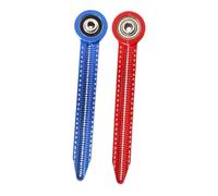 Veemoon 2 Pièces Outil de Traçage Circulaire Aluminium Portable Règle de Précision pour et Marquage Compas Mini pour Menuiserie et Rouge Bleu