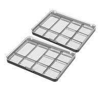 Veemoon 2 pièces Palette Fards Paupières Vide Magnétique Cases avec Couvercle Transparent Plateau Maquillage et Portable pour Organisation Cosmétique