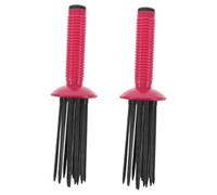 Veemoon 2 Pièces Peigne à Boucle Professionnel Dérapant pour Coiffure Fluffy et Styling Outil de Bouclage Portable pour Cheveux pour Voyage et Usage Personnel