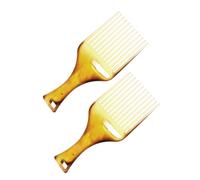 Veemoon 2 pièces Peigne Afro à Dents Larges Plastique Lot de Peigne Coiffant pour Cheveux Bouclés Épais et Longs Démêlant Doux pour Style Vintage et Look