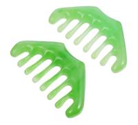 Veemoon 2 pièces Peigne de Massage Chevelu Vert Outil de Grattage Guasha Portable pour Soulagement Maux de Tête et Relaxation Multifonction pour Femmes et Hommes