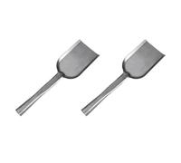 Veemoon 2 Pièces Pelle à Charbon en Fer Argentée Manche Long Portable, Pelle à Cendres Multifonctionnelle Cuisine et Barbecue, Solide Odeur