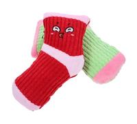 Veemoon 2 pièces Peluche Sonore pour Chien Lot de Chaussettes Résistantes à Mâcher pour Petits Chiens Exercice Amusant pour Réduire Stress et Ennui