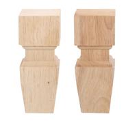 Veemoon 2 Pièces Pieds de Meubles en Bois Massif Beige, Style Européen