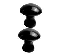Veemoon 2 pièces Pierre de Massage Visage Champignon Outil Beauté Gua Sha Massage Facial Doux pour Relaxation et Absorption Sérums Noir