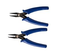 Veemoon 2 pièces Pince à Bijoux Mini Acier Bleu Outil Pratique DIY pour Percer et des Accessoires de Perles Lot