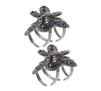 Veemoon 2 pièces Pince à Cheveux Fleur Rhinestone Lot de Pinces Griffe Moyennes Noires et Fille Accessoire Capillaire pour Volumineuses et Styles Créatifs