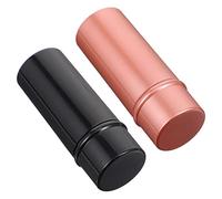 Veemoon 2 pièces Pinceau Maquillage Rétractable Brosse à Fond de Teint Ergonomique pour Naturel et Mélangé Outil de Maquillage Pratique et Chic Noir et Rouge