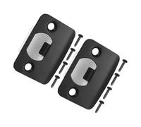 Veemoon 2 Pièces Plaques de Gâche Inoxydable pour Verrou de Porte Butée Métallique Résistante Installation Facile avec Boîtier et Vis Adaptées Aux Portes Intérieures et