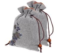 Veemoon 2 Pièces Pochette de Perles de Bouddha à Cordon, Double Couche en | Fermeture à Cordon, Style Paquet à Deux Couches, pour Emballage Présent et Rangement Quotidien