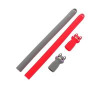 Veemoon 2 Pièces Pointe De Stylo Silicone Capuchon De Stylet Joli Housse Anti-Chute pour Stylet Tablette Protège Écran des Rayures Empêche Le Roulement Chutes (Rouge + Gris)