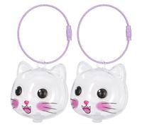 Veemoon 2 Pièces Porte-clés Boîte Mémoire Transparente pour Poils de Chat Coffret Commémoratif Compact pour Conservation de Poils Animal Accessoire Portable pour Sacs Clés et Sacs à Dos