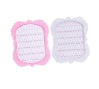 Veemoon 2 pièces Présentoir Ongles Faux Nail Display Board Abs Transparent Protection Style Européen pour Salon Manucure Décoration et Exposition Vernis