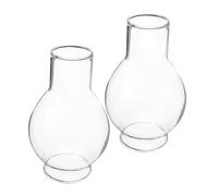 Veemoon 2 pièces Protection Anti-vent pour Bougie Verre Transparent Abat-jour Cylindrique Moderne pour Décoration Maison Restaurant et Mariage Design Élégant et Haute Transparence