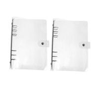 Veemoon 2 pièces Protection PVC pour Carnet à Mobiles Étui Transparent Résistant Aux Taches Couverture Classeur Anneaux pour Bureau École et Voyage Lot