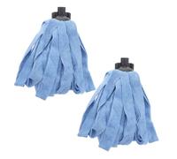 Veemoon 2 Pièces Recharge Tête de Serpillière Microfibre Bleu Rechange Mop Heads pour Sols Carrelage Marbre Rayure Absorption Facile à Installer